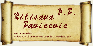 Milisava Pavičević vizit kartica